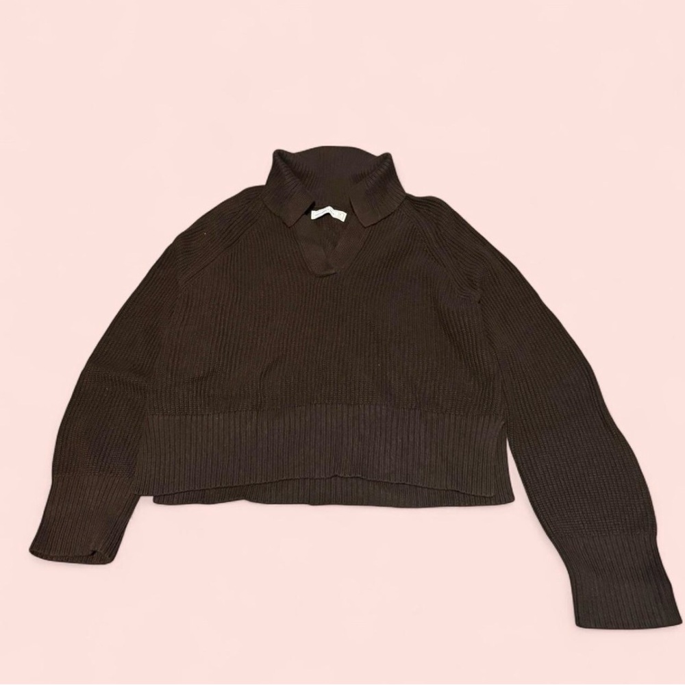 Abercrombie & Fitch Brown Collared Sweater